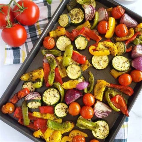 Easy Mediterranean Roast Vegetables - Hint of Healthy