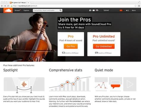 SoundCloud Pro & Pro Unlimited plans available now