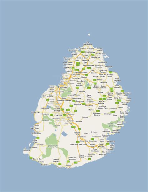 Detailed road map of Mauritius with all cities and villages | Mauritius | Africa | Mapsland ...