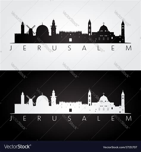 Jerusalem Skyline Silhouette