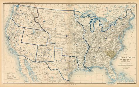 Civil War Atlas; Plate 162; Map of the United States of America Showing ...