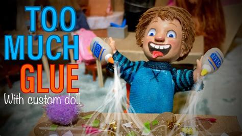 “TOO MUCH GLUE” read aloud with custom dolls + behind the scenes - YouTube