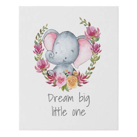 Dream Big Nursery Art Faux Canvas Print | Zazzle.com