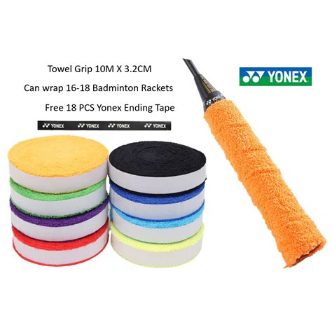 10 Meters Yonex Badminton Towel Grip Tape Anti-Slip High Density Over ...