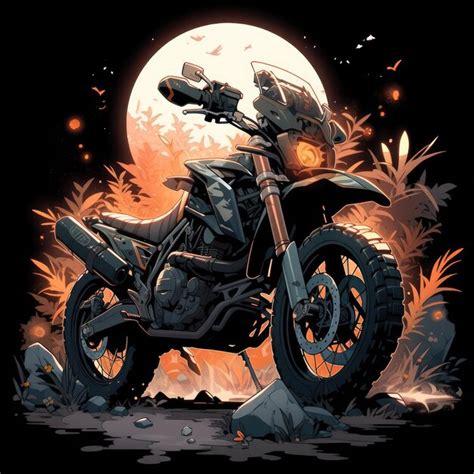 Premium AI Image | motorcycle design graphic for tshirt