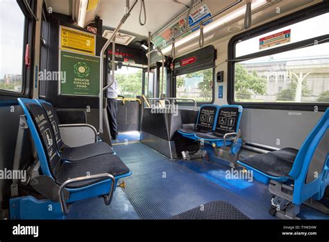 priority seating in a chicago cta bus Chicago IL USA Stock Photo - Alamy