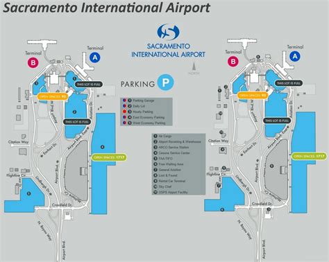 Sacramento International Airport Map - Ontheworldmap.com