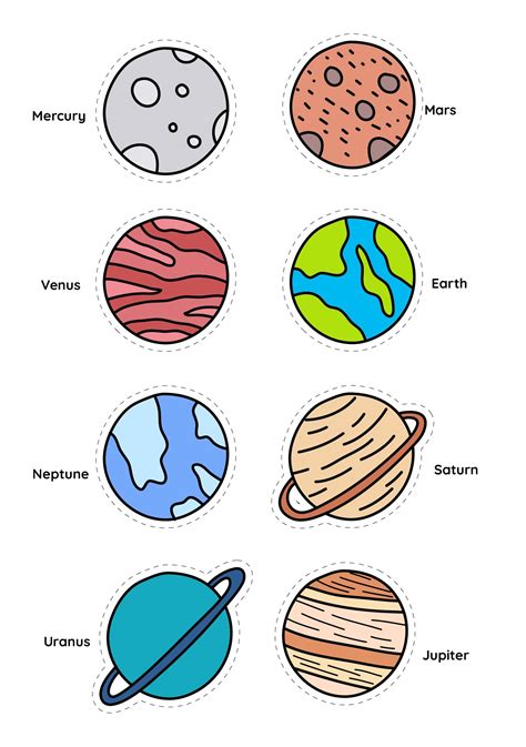 Planet Cut Outs - 10 Free PDF Printables | Printablee