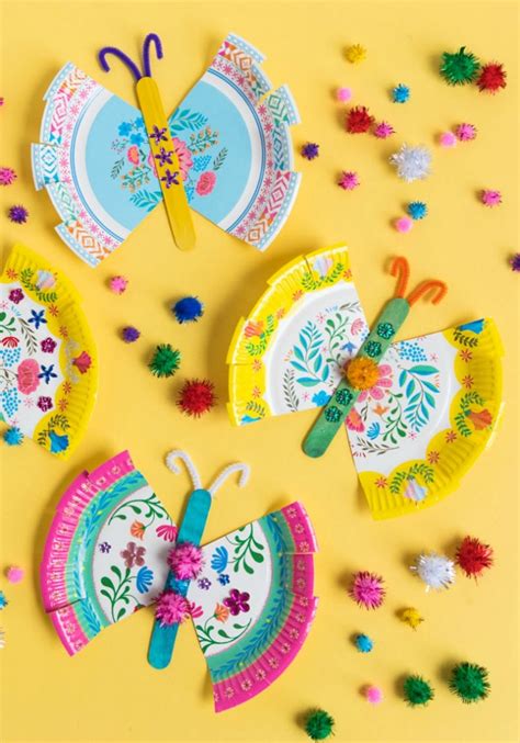 Paper Plate Butterfly Kids Craft - Design Improvised