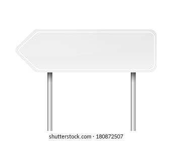Blank White Arrow Road Sign Vector Stock Vector (Royalty Free) 180872507 | Shutterstock