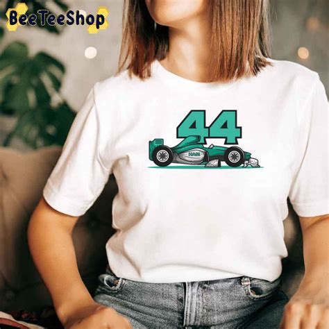 Lewis Hamilton 44 Mercedes F1 Car Racing Unisex T-Shirt - Beeteeshop