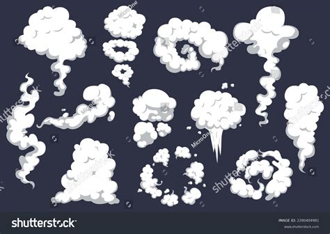 Cartoon Smoke On Wind Smoking Comic Stock Vector (Royalty Free ...