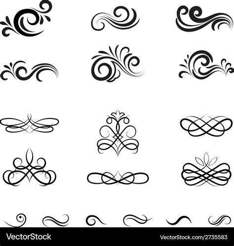 Vintage decorative elements and ornaments Vector Image