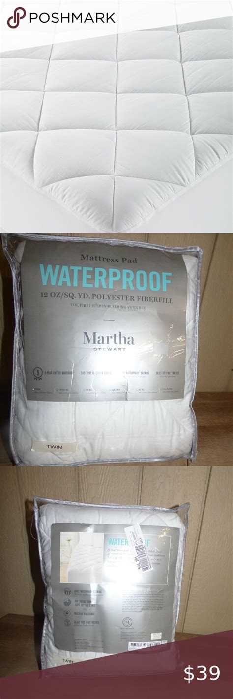 Martha Stewart Collection Waterproof Mattress Pad | Waterproof mattress pad, Mattress pad ...