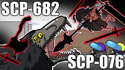 SCP-682 vs SCP-076 [SCP - Containment Breach 0 EP.2] | Among Us Animation - YouTube