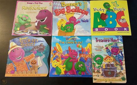 6 Barney 5 Picture Books! 1 Board! Chase ABC Balloon Halloween ...