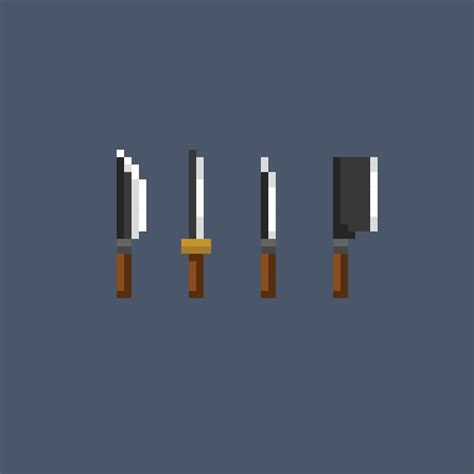 knife collection set in pixel art style 22959220 Vector Art at Vecteezy