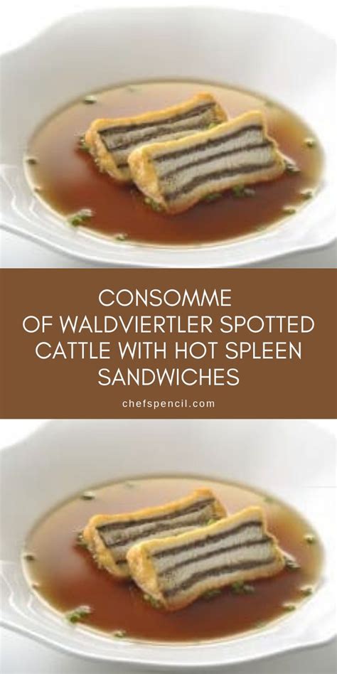 Consomme of Waldviertler Spotted Cattle with Hot Spleen Sandwiches by Toni Mörwald #beefrecipes ...