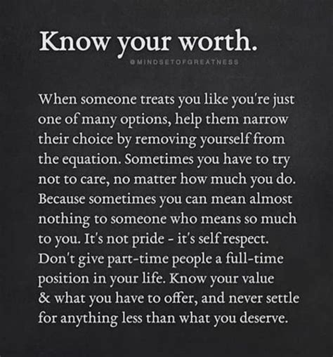 Know Your Worth