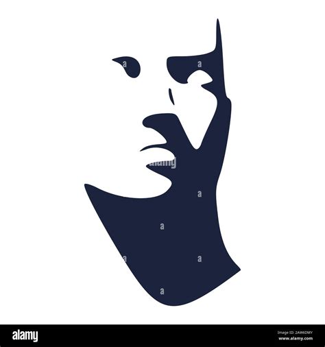 Male face silhouette Stock Vector Image & Art - Alamy