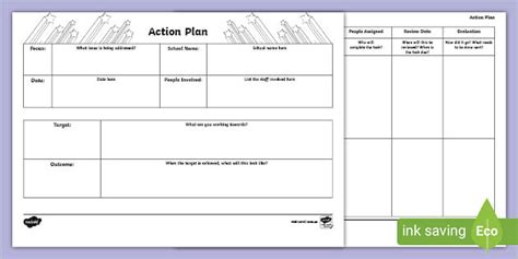 Early Years Action Plan Template | Primary Resources