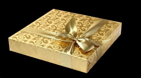 Gift Box Gold Ribbon Free Stock Photo - Public Domain Pictures