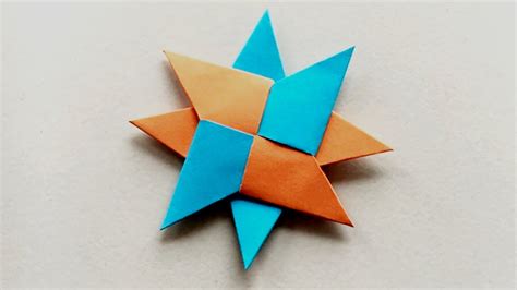 Cara Membuat Origami Shuriken Ninja 8 Sudut Origami Shuriken Ninja ...