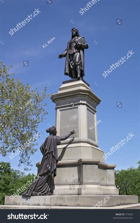 Statue Of Roger Williams In Providence, Ri. Stock Photo 373403 ...