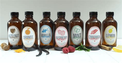 Flavor Extracts • 15 Homemade Recipes • Printable Labels • TJsTaste.com