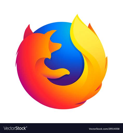 Firefox edge emblem Royalty Free Vector Image - VectorStock