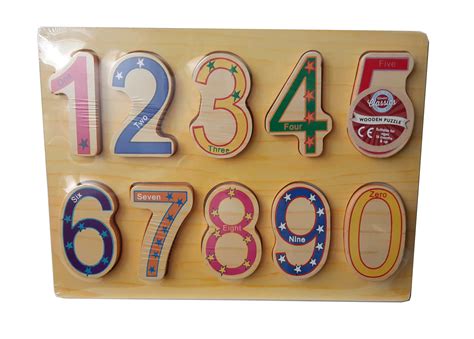 Wooden Puzzle Numbers 65910