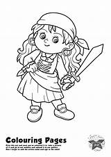 Pirate Girl Coloring Page Pages sketch template
