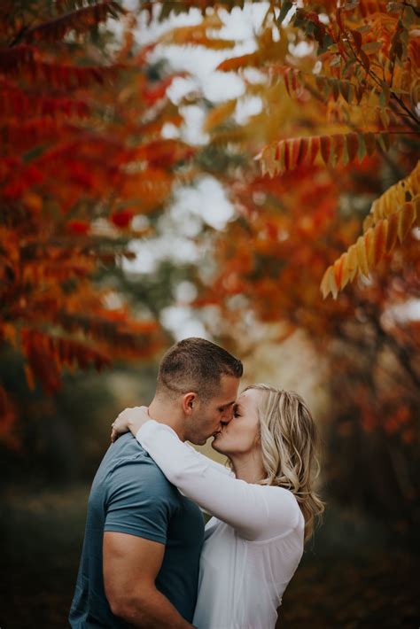 Fall Engagement Photos Wedding Photography Couples Romantic Colors Midwest Posing | Engagement ...