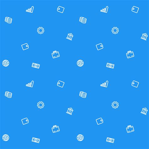 seamless pattern, finance, business, money, blue background with white icons 6960010 Vector Art ...