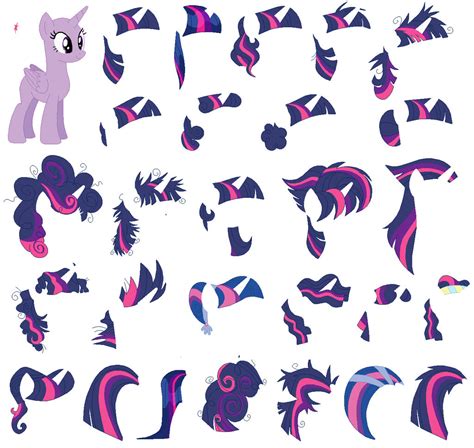 MLP Twilight Sparkle Mane Set Base by SelenaEde on DeviantArt