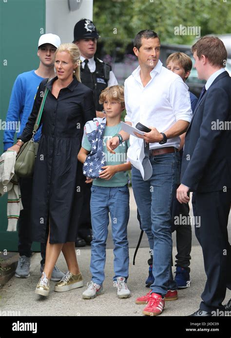 Bear Grylls and family arriving at Wimbledon Featuring: Bear Grylls ...