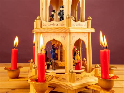 Christmas Pyramid. Christmas Carols, Singers in the Form of Wooden ...