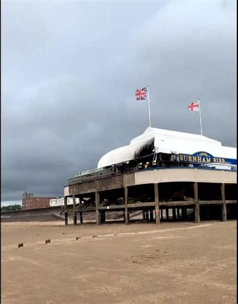 Burnham-on-Sea pier fire in pictures as blaze rips through iconic ...