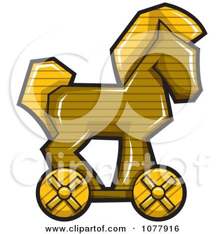 Clipart Wooden Trojan Horse - Royalty Free Vector Illustration by ...