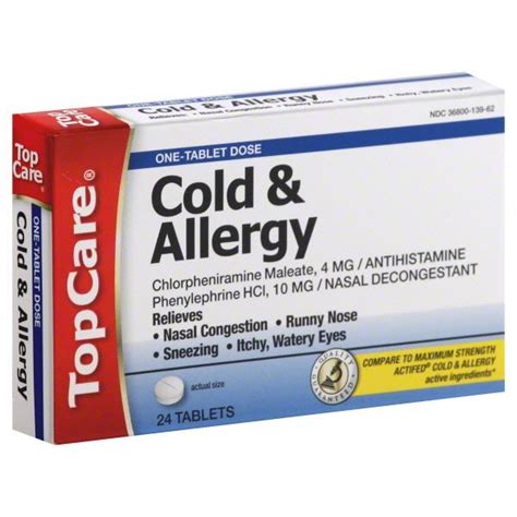 TopCare, Cold & Allergy, Tablets | Hy-Vee Aisles Online Grocery Shopping