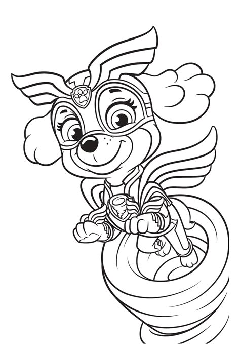 10 Free Paw Patrol Mighty Pups Coloring Pages Printable