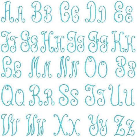 Pillow Large Monogram Machine Embroidery Font Alphabet Letters - Etsy ...