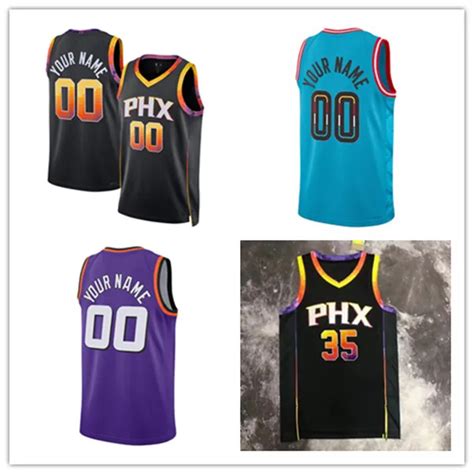 Kevin Durant 35 Jersey Phx Devin Booker 1 City Blue Black Purple White ...