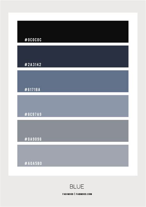 Blue and Grey Colour Scheme – #Colour Palette 109 1 - Fab Mood | Wedding Color, Haircuts ...