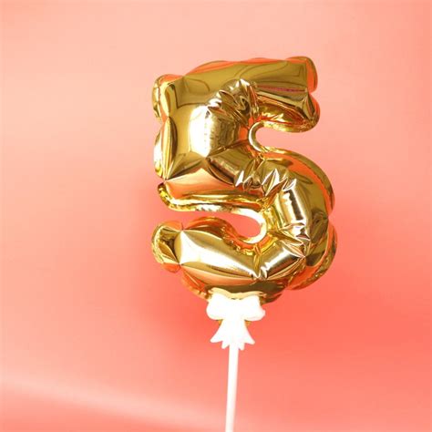 Number Balloon Cake Topper - Etsy