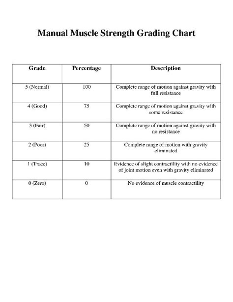 Physical Therapy Manual Muscle Testing Grades