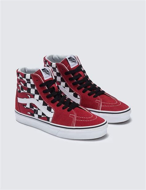 Vans Checker Flame Sk8-hi #Checker#Vans#Flame | Vans, Vans checkered, High top vans