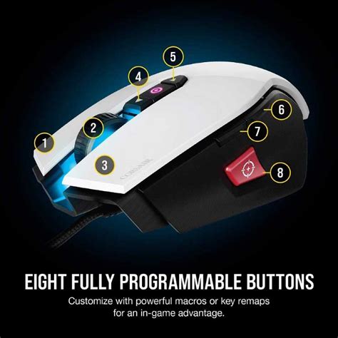 Corsair M65 Pro White RGB Gaming Mouse