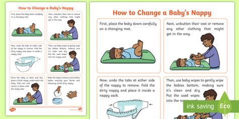 CfE (First) How to change a nappy Step-by-Step Instructions