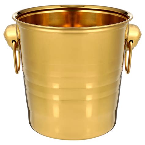 Ice Bucket Dining Table Gold Wine for Bar Metal Small Tin Buckets Party ...